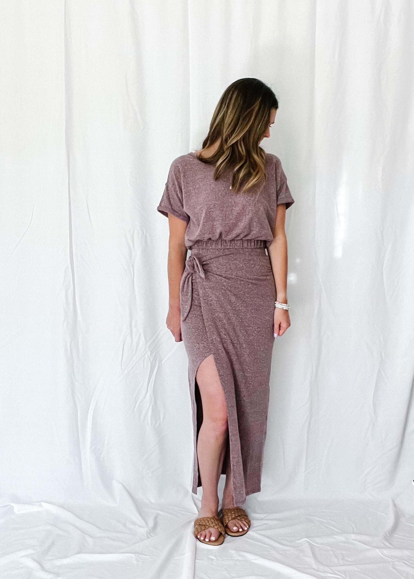 The Heather Faux Wrap Skirt