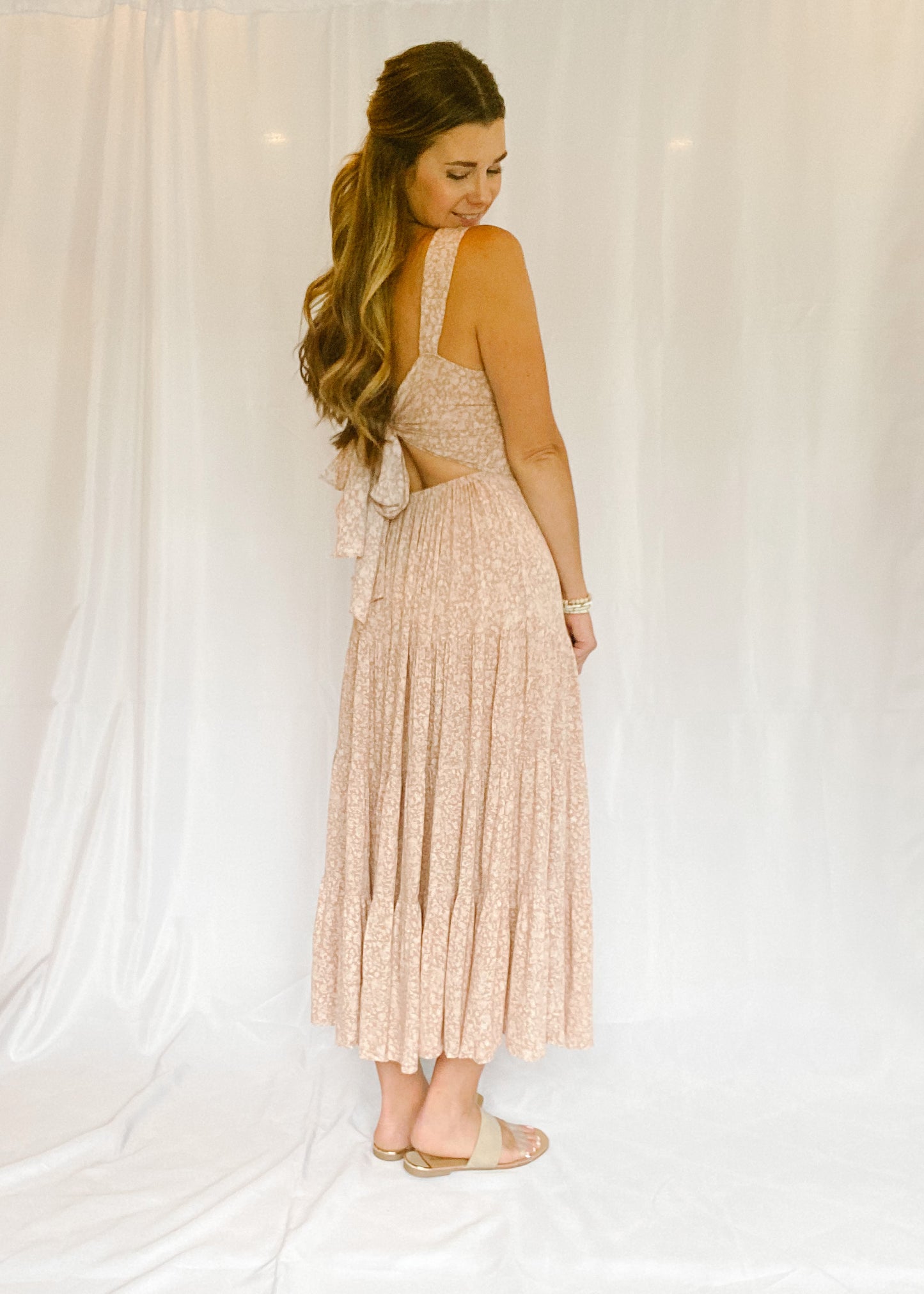 More Than Words Tiered Midi Dress