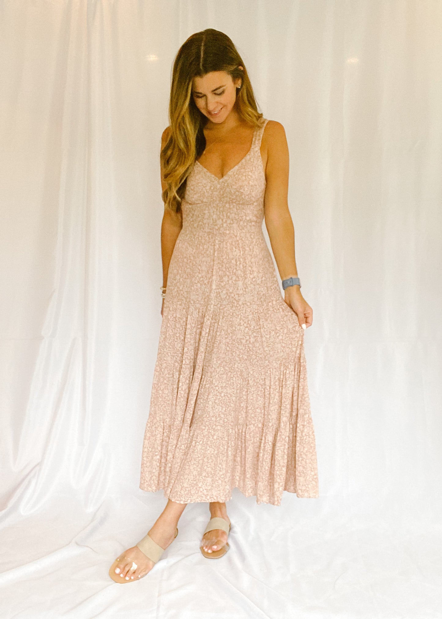 More Than Words Tiered Midi Dress