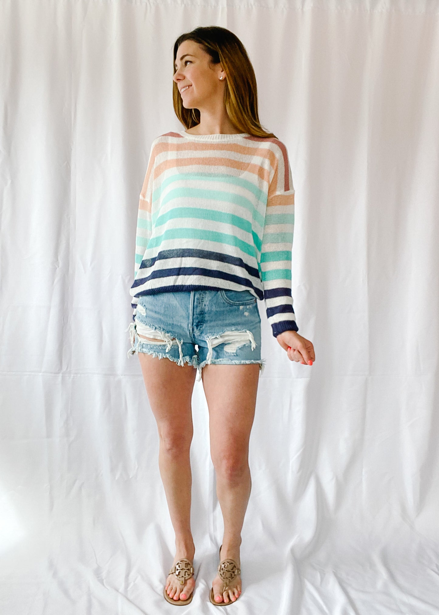 Sunny Days Striped Knit Top