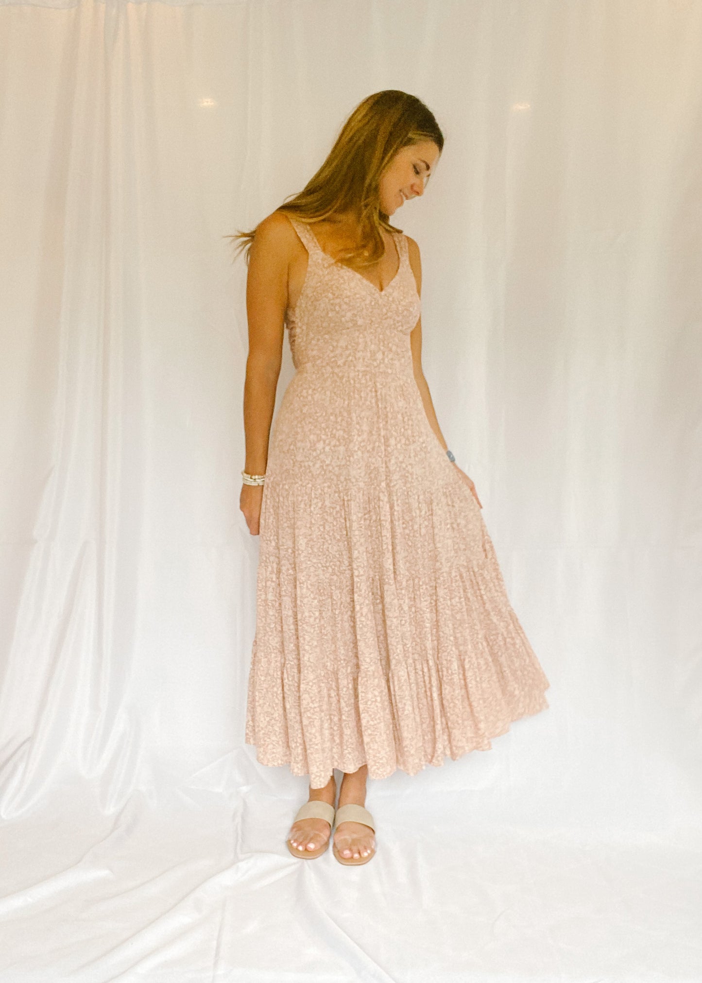 More Than Words Tiered Midi Dress