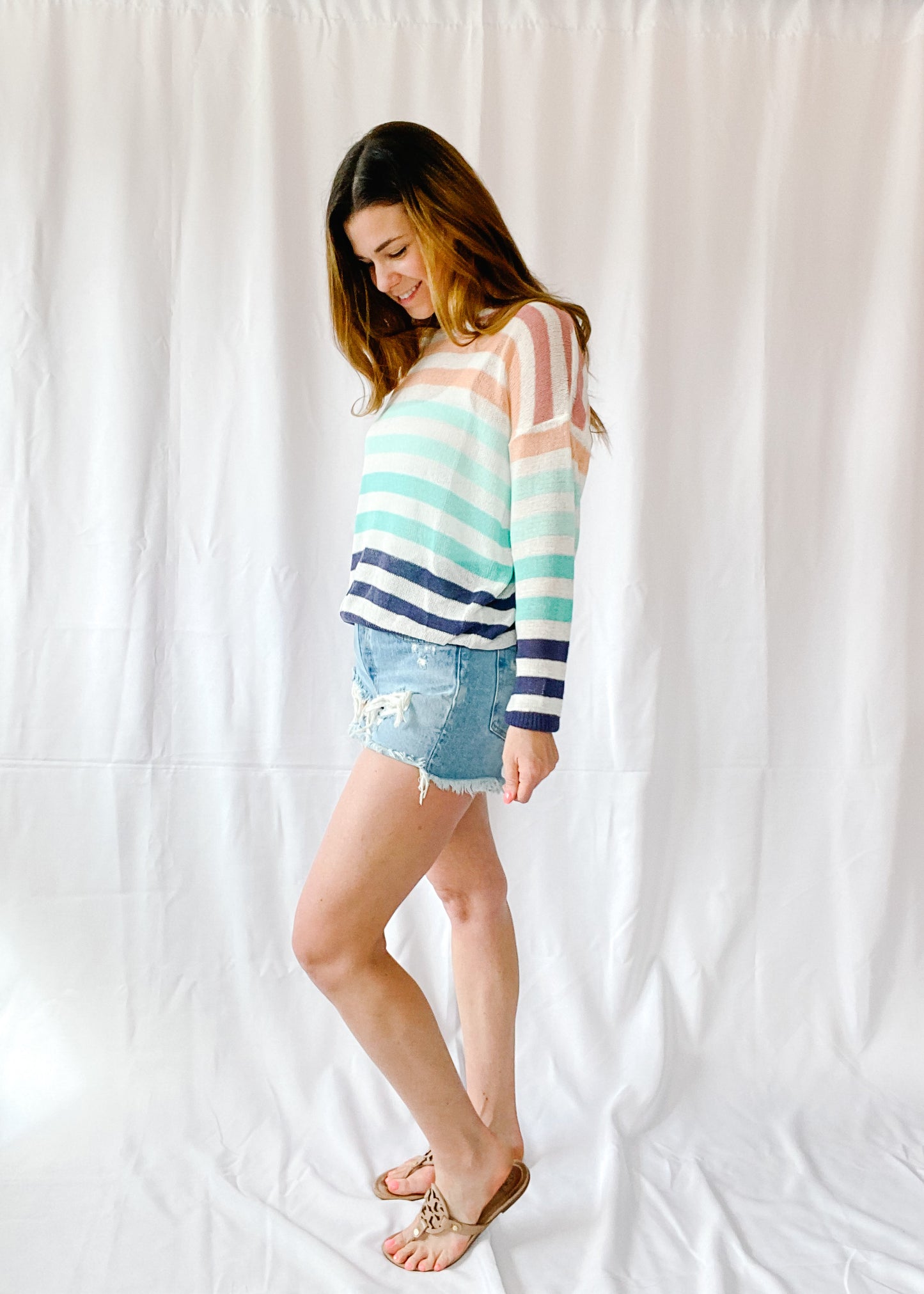 Sunny Days Striped Knit Top