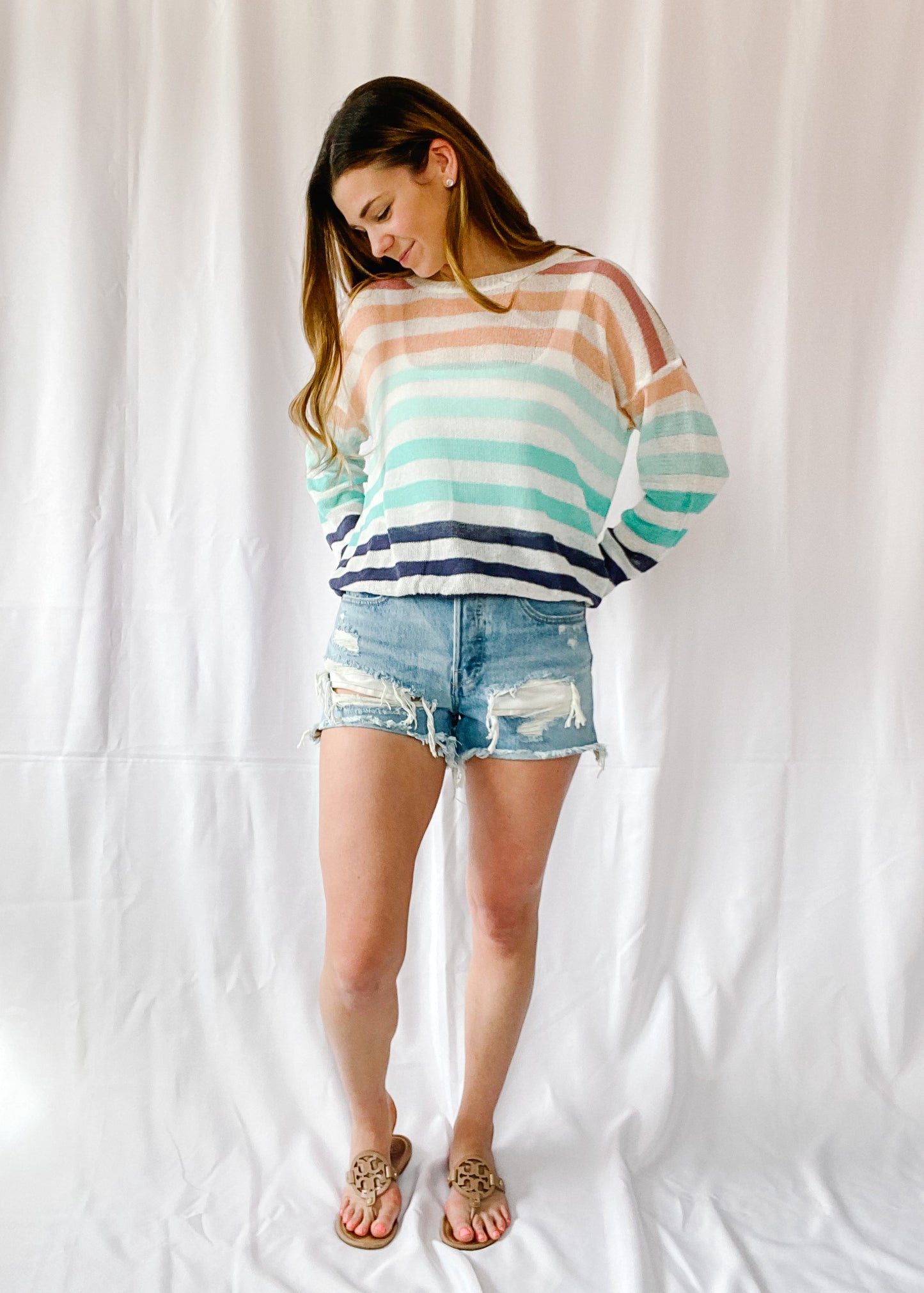 Sunny Days Striped Knit Top