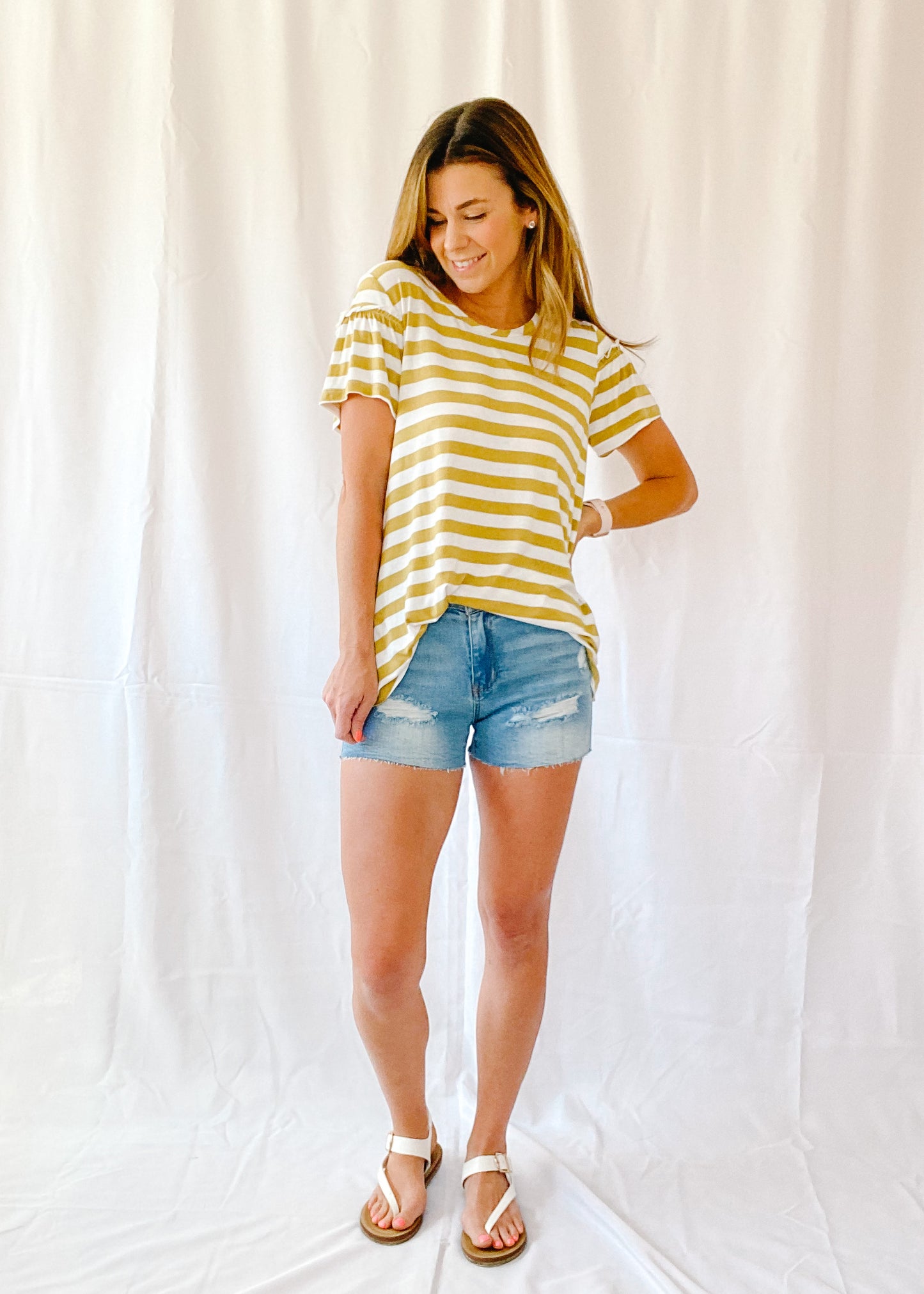 Short and Sweet Ruffle Sleeve Tee