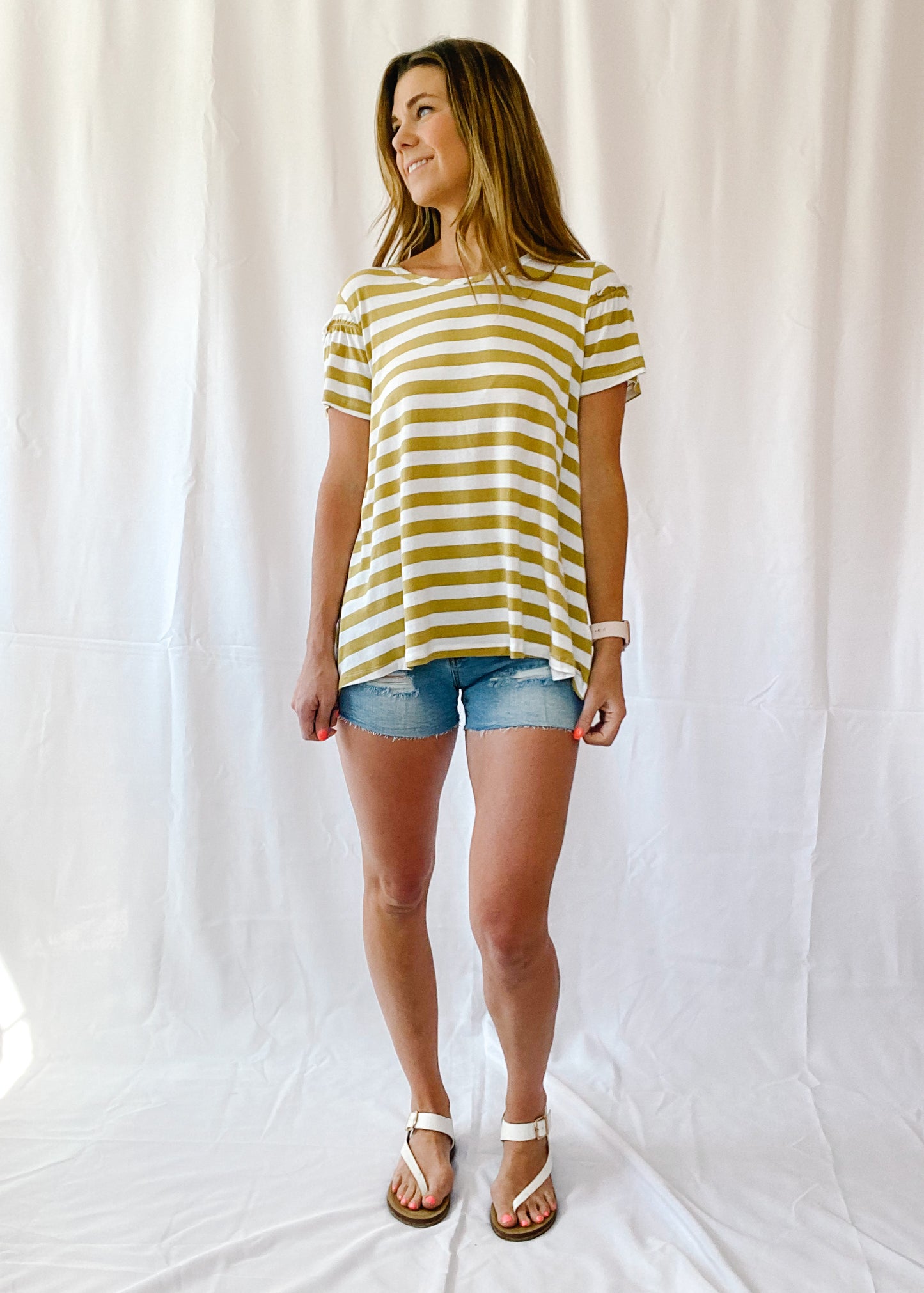 Short and Sweet Ruffle Sleeve Tee