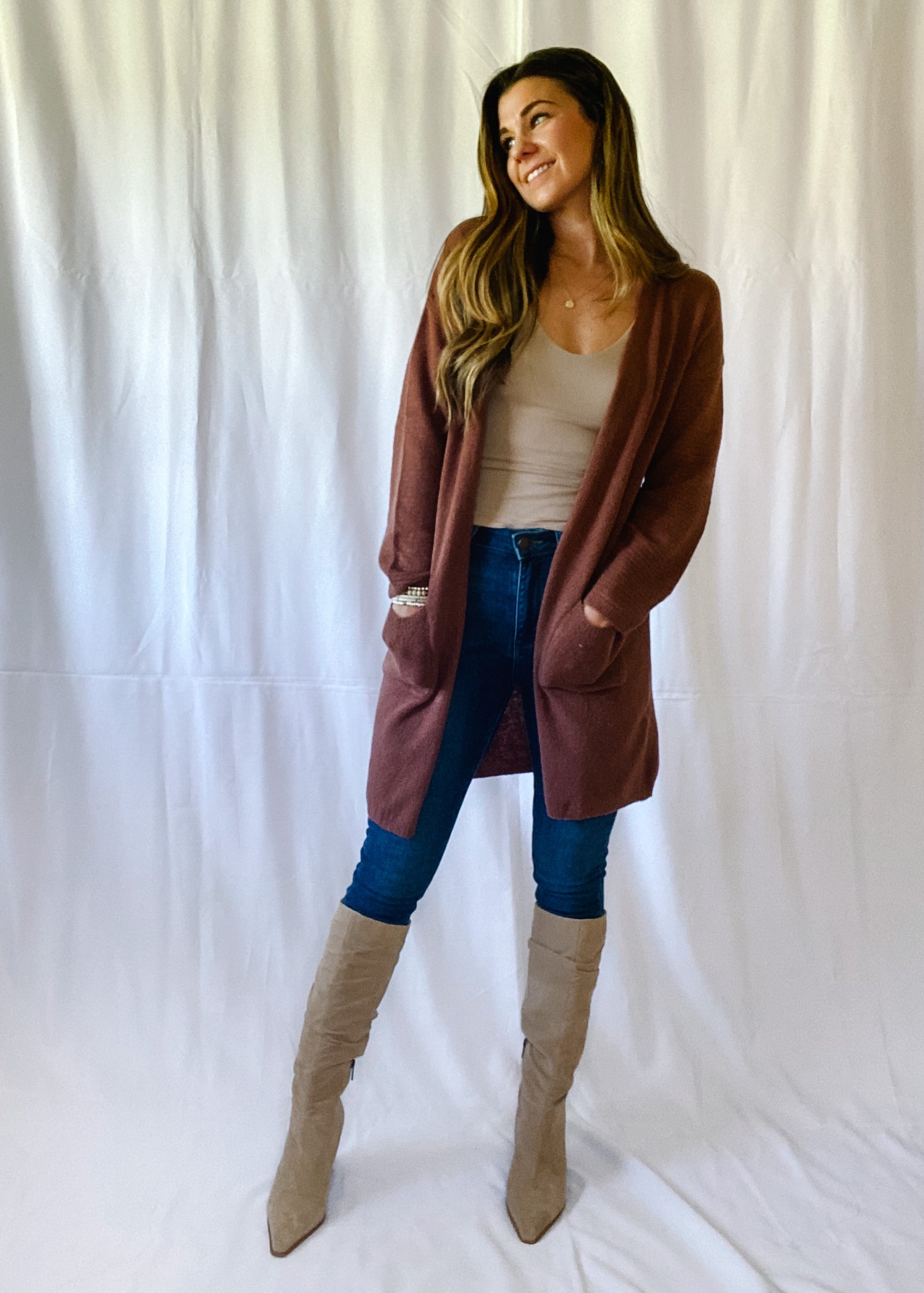 Fall Your Dreams Open Cardigan