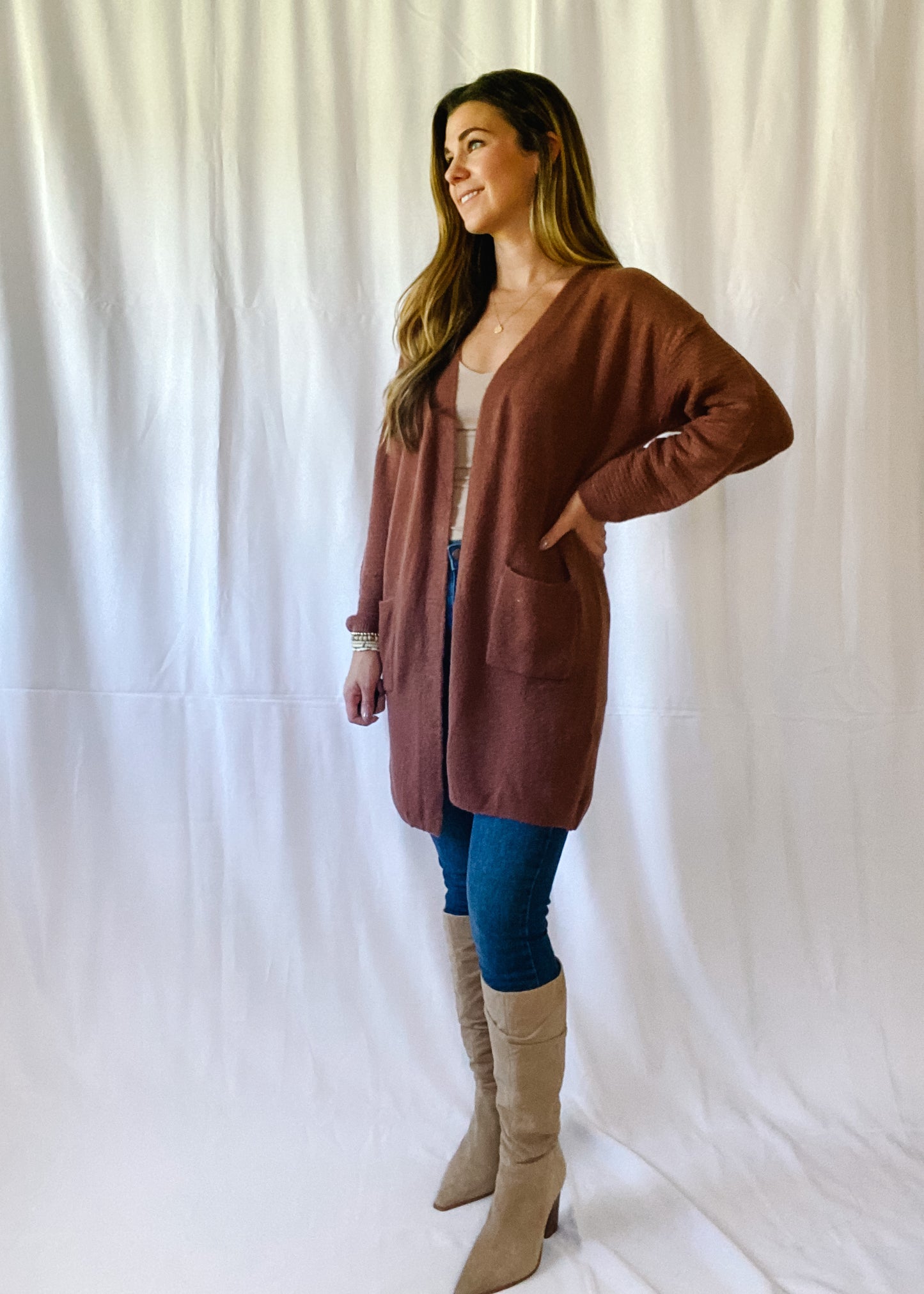 Fall Your Dreams Open Cardigan