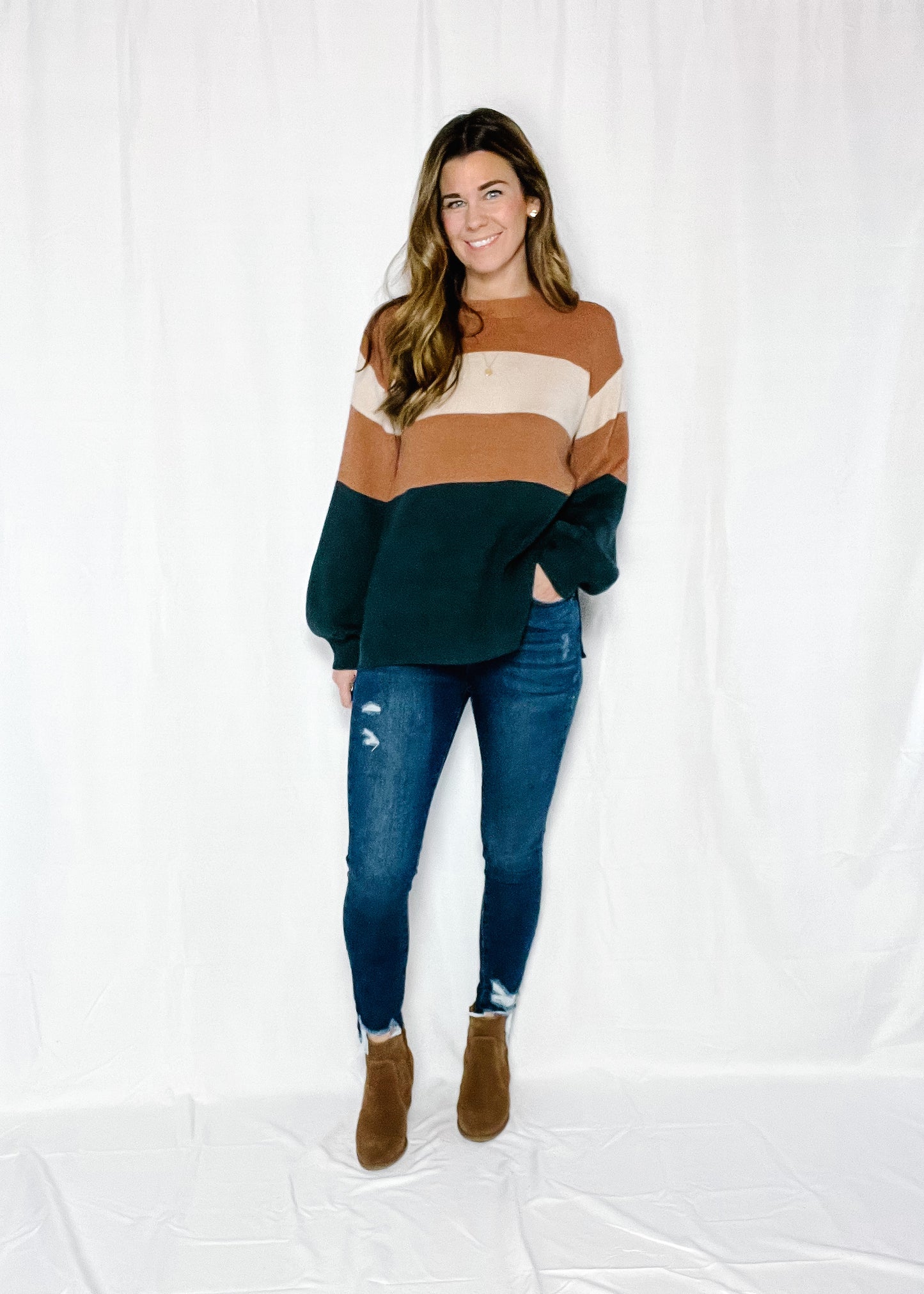 Top of the List Color Block Sweater