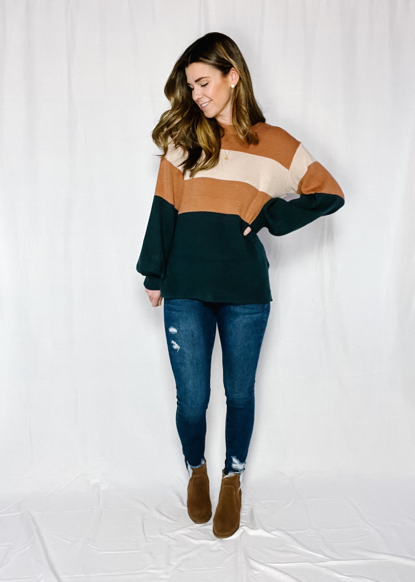 Top of the List Color Block Sweater