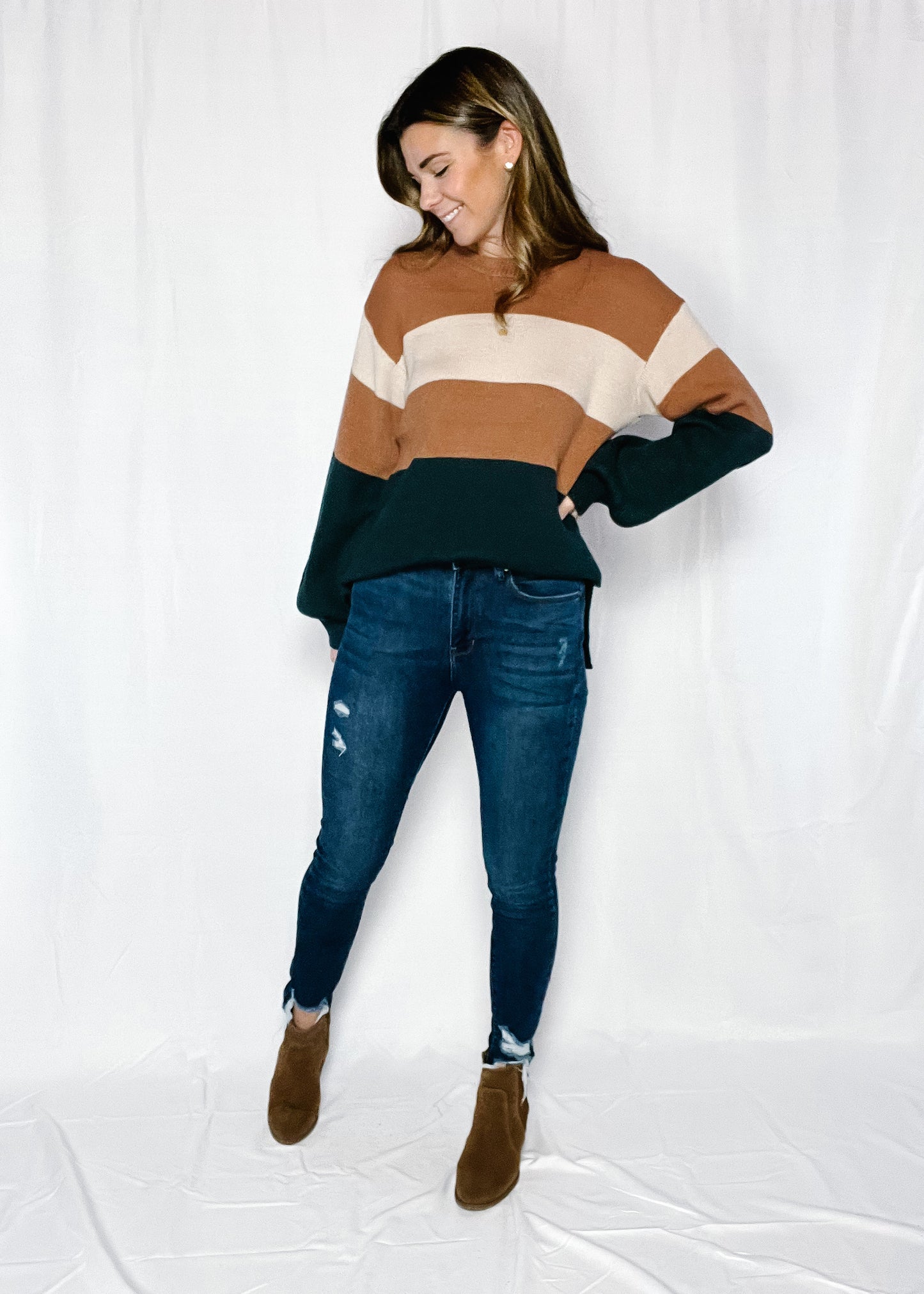 Top of the List Color Block Sweater