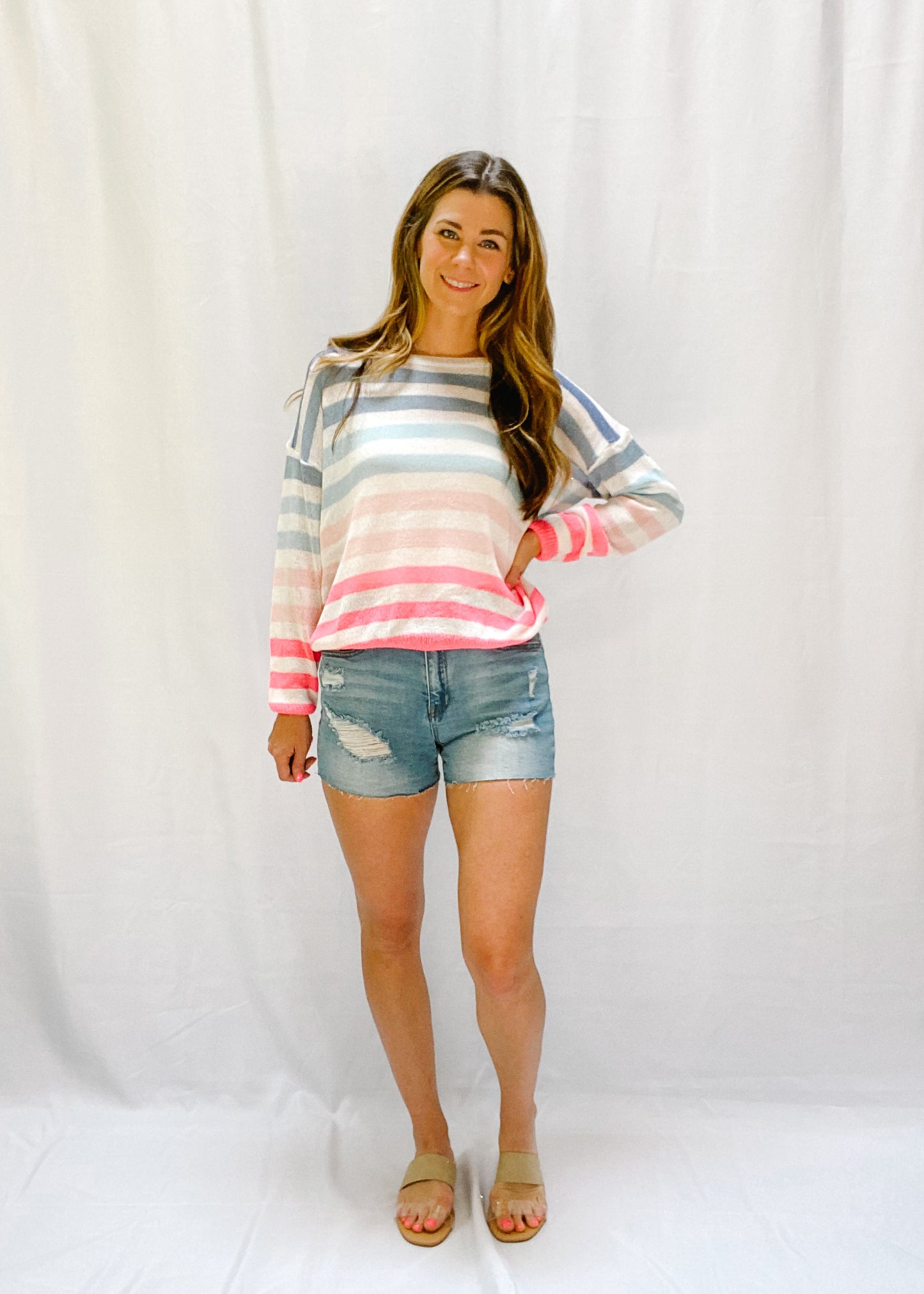 Sunny Days Striped Knit Top