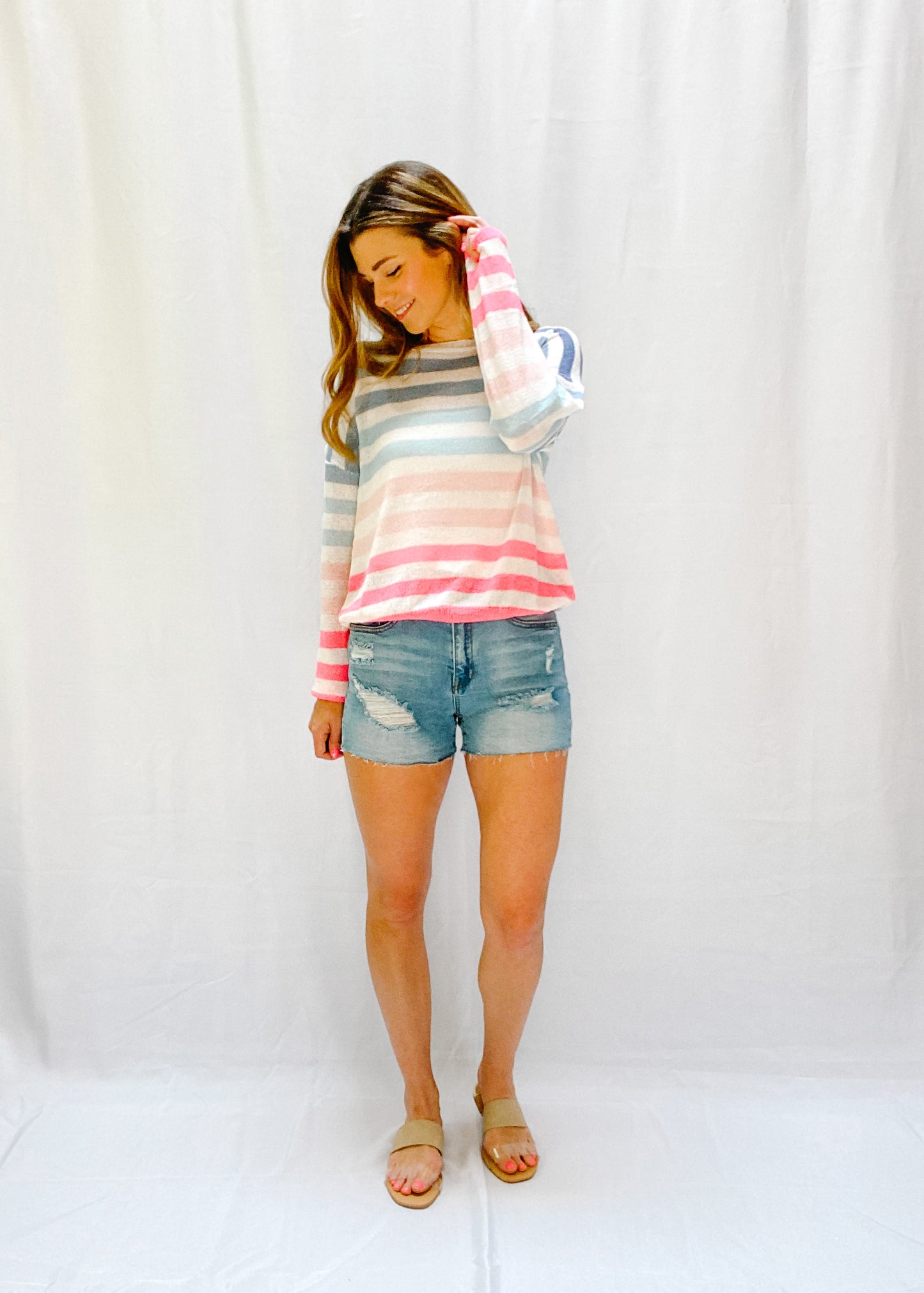 Sunny Days Striped Knit Top