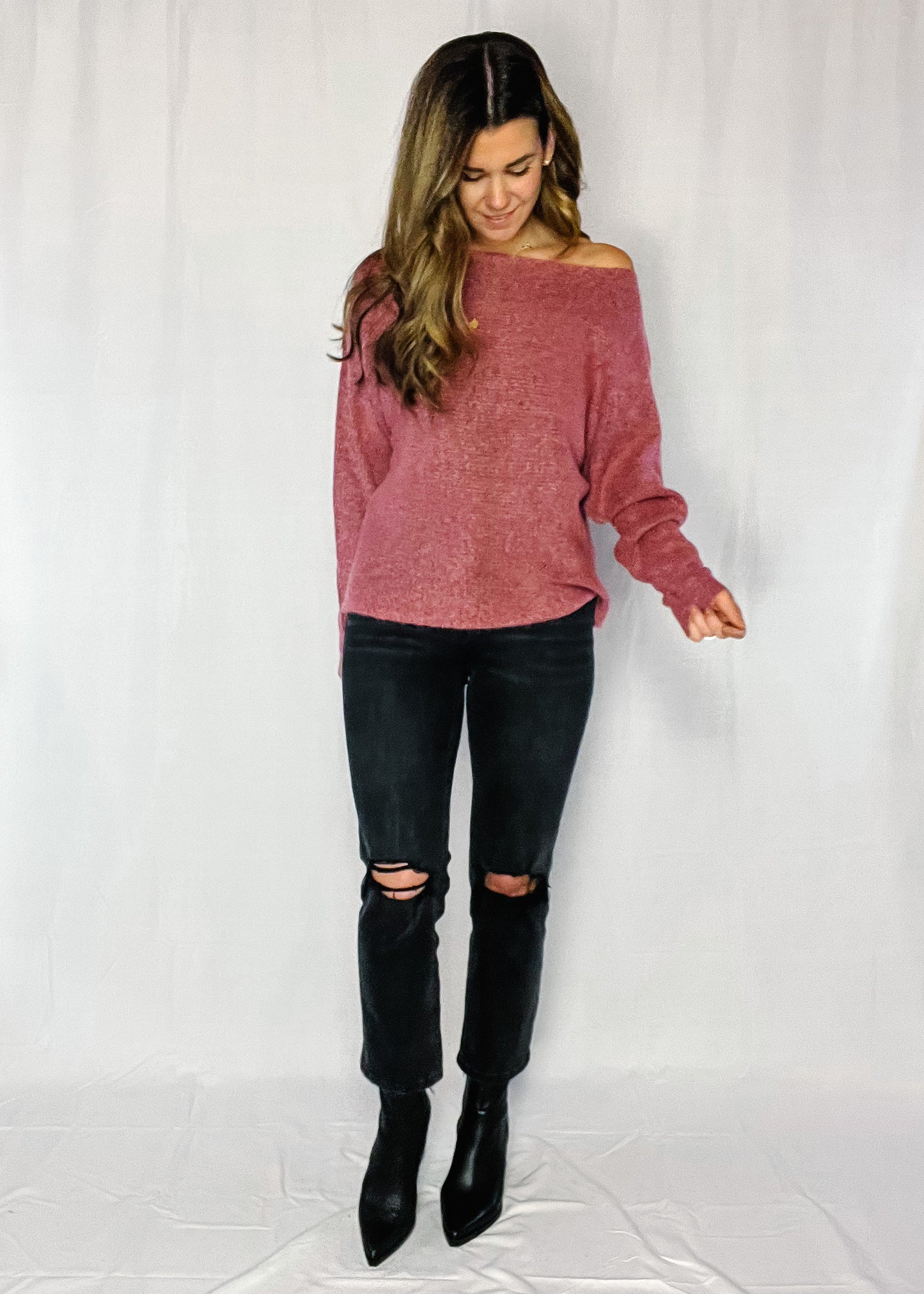 Soft and Sweet Off the Shoulder Sweater