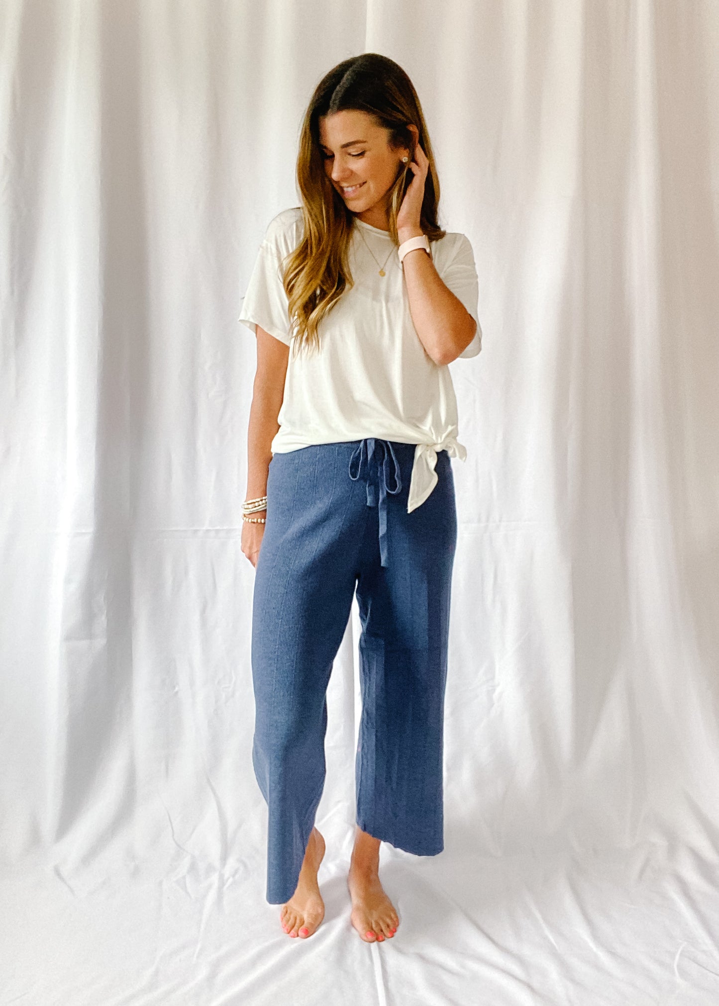 Coffee on the Balcony Cropped Pants