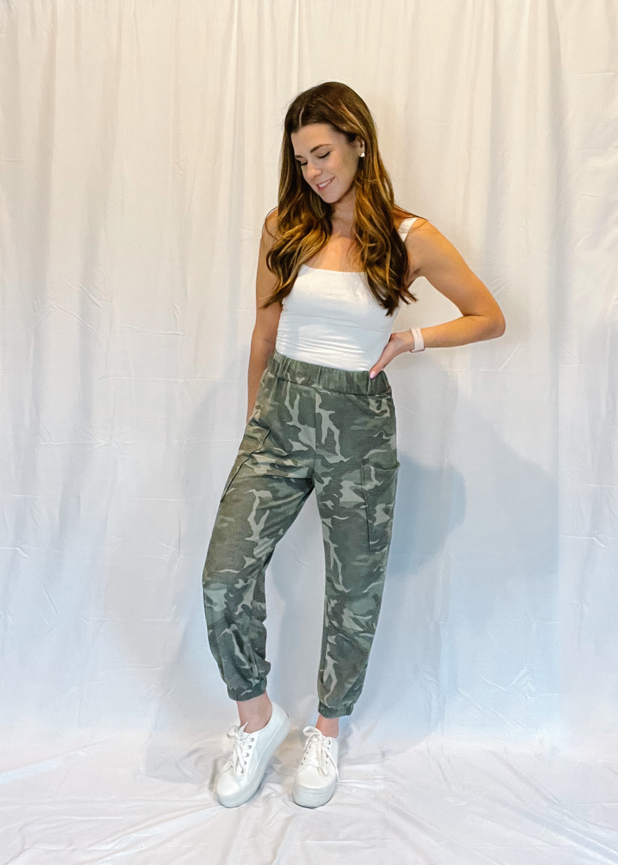 Green 2025 camo joggers