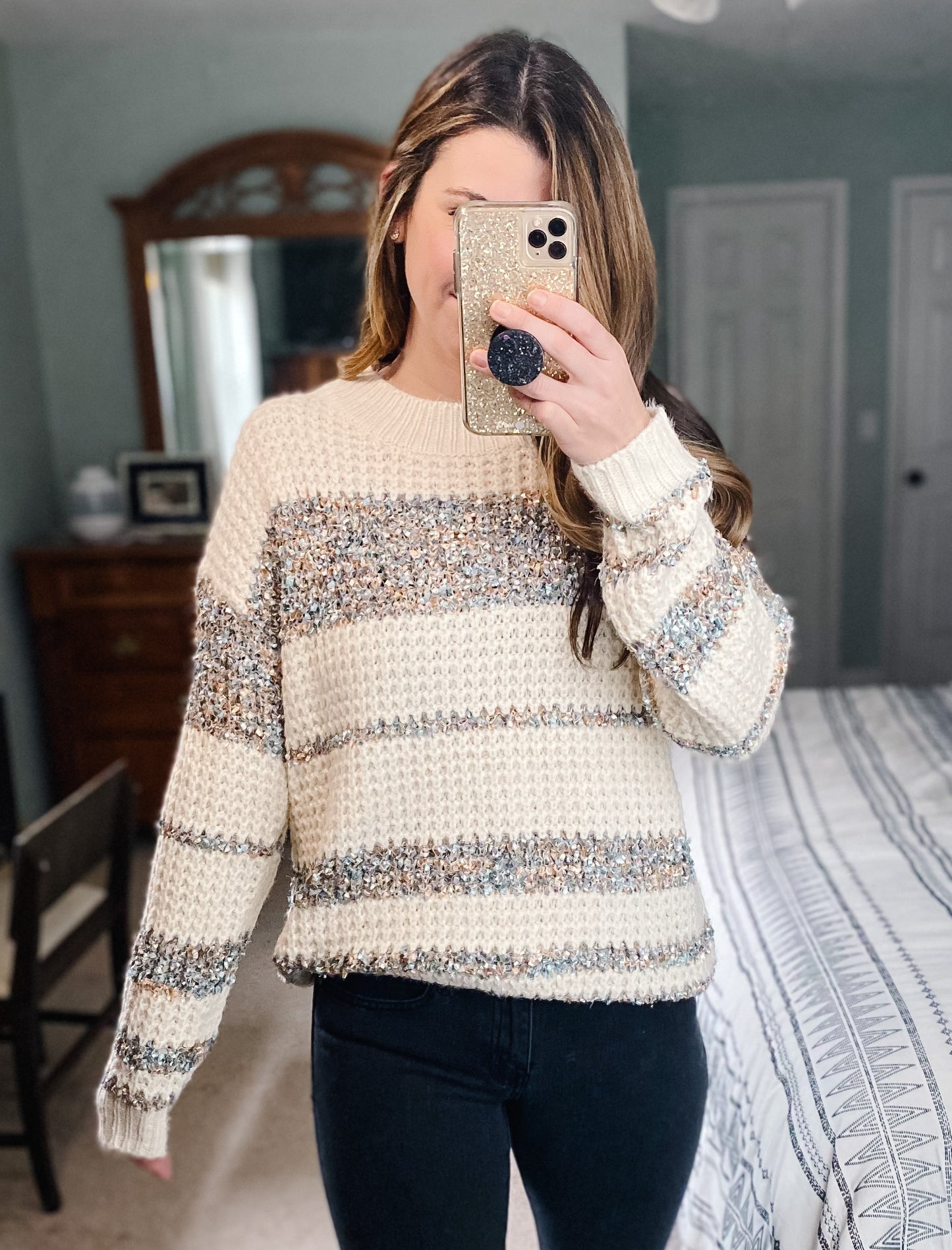 All I Tweed Color Block Sweater