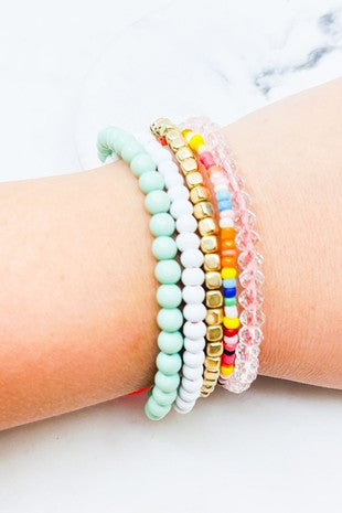 Happy Rainbow Multi-Strand Pull Bracelet